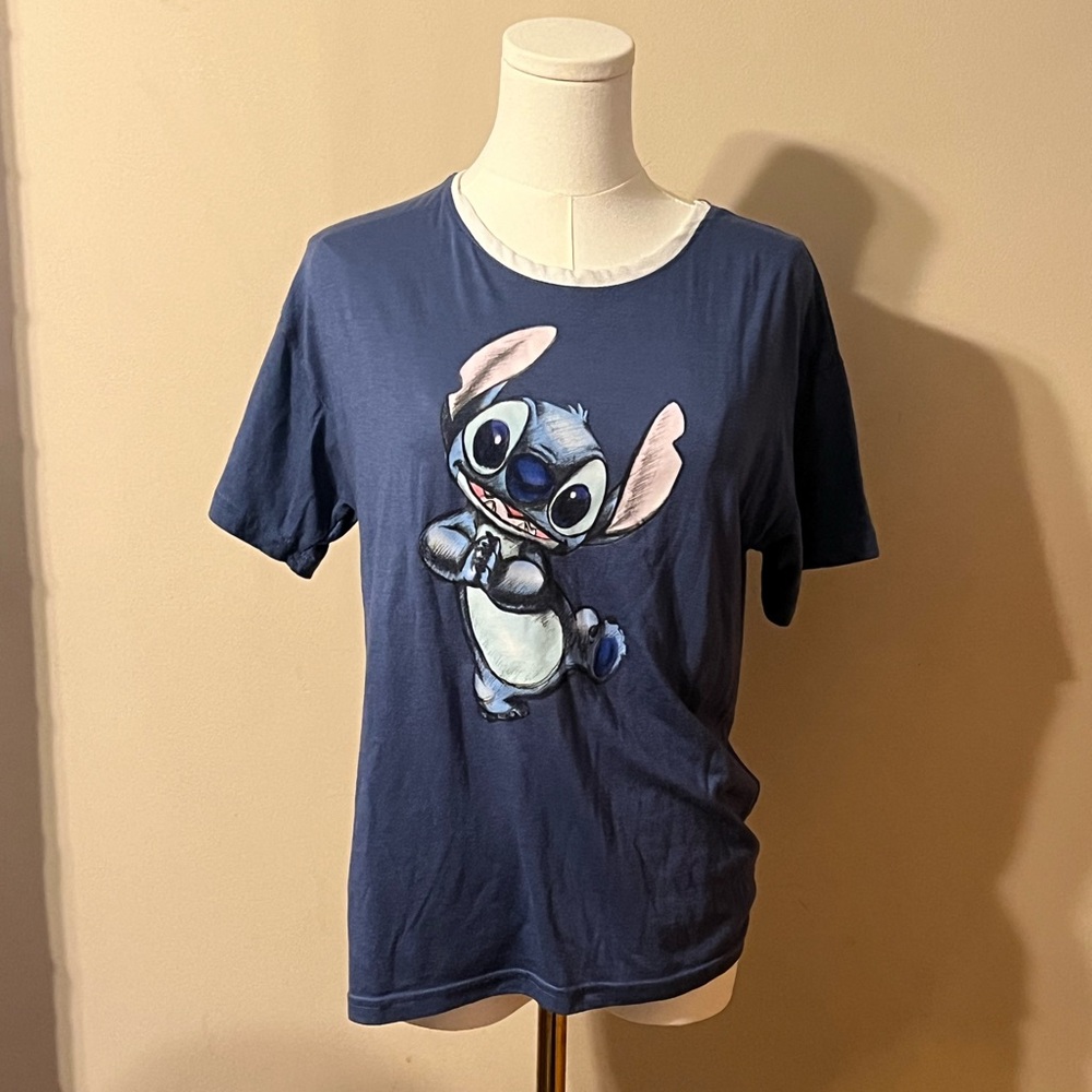 Like New Disney Blue Stitch Tee